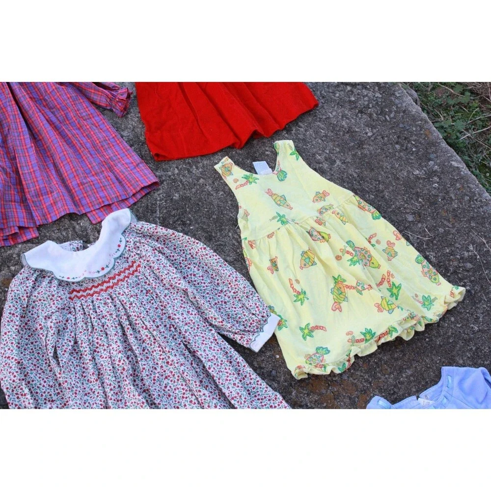 Huge Lot 26 pcs Girls Clothing 18M Outfits Dresses Play Photoshoot Sleep Overall